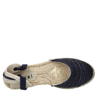 Flat espadrillas in rafia e tessuto 