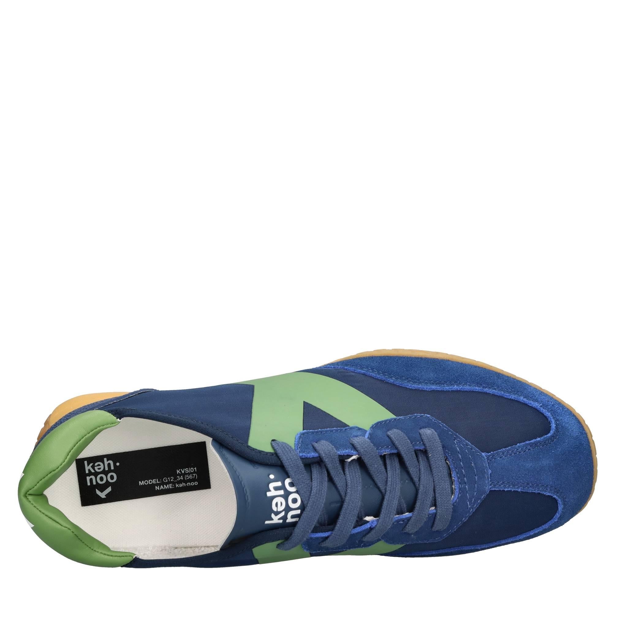 Sneakers in camoscio ecopelle e tessuto 