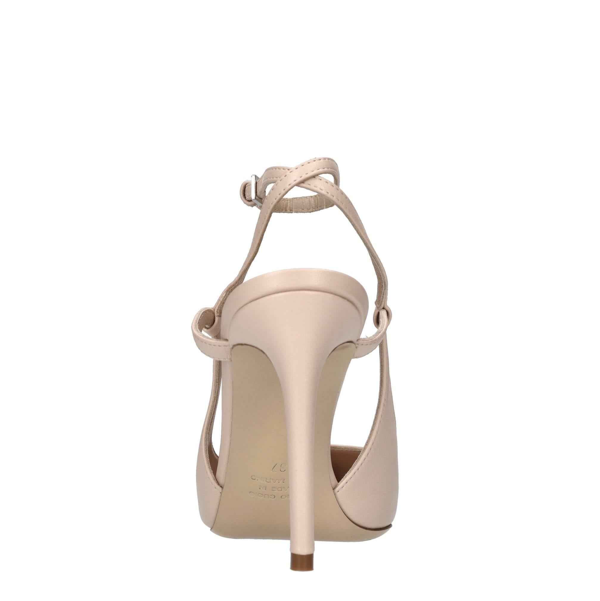 Décolleté slingback in pelle 