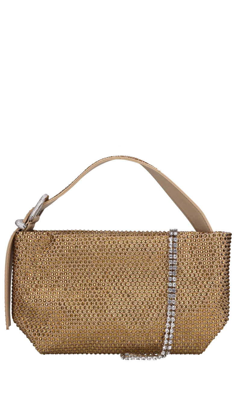 Borsa Jessye in raso e strass 