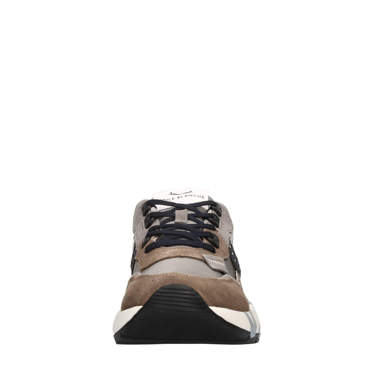Sneakers in camoscio e tessuto 