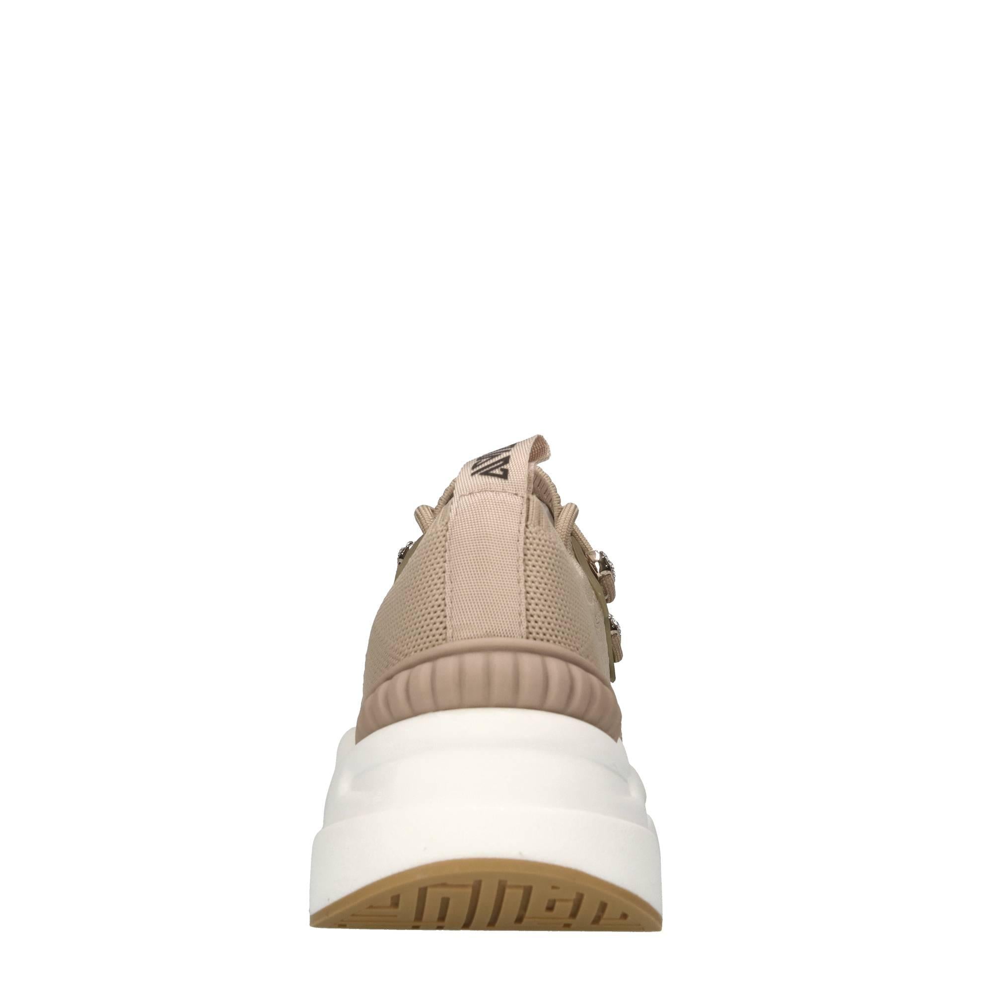 Sneakers in tessuto e pelle 