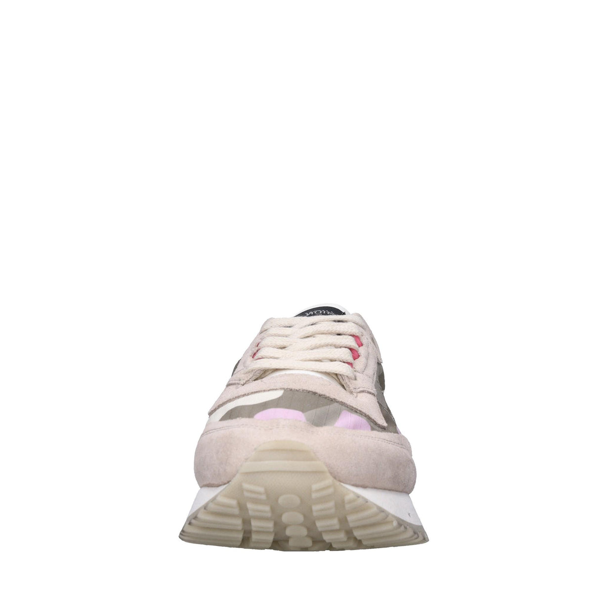 Sneakers in pelle e tessuto 