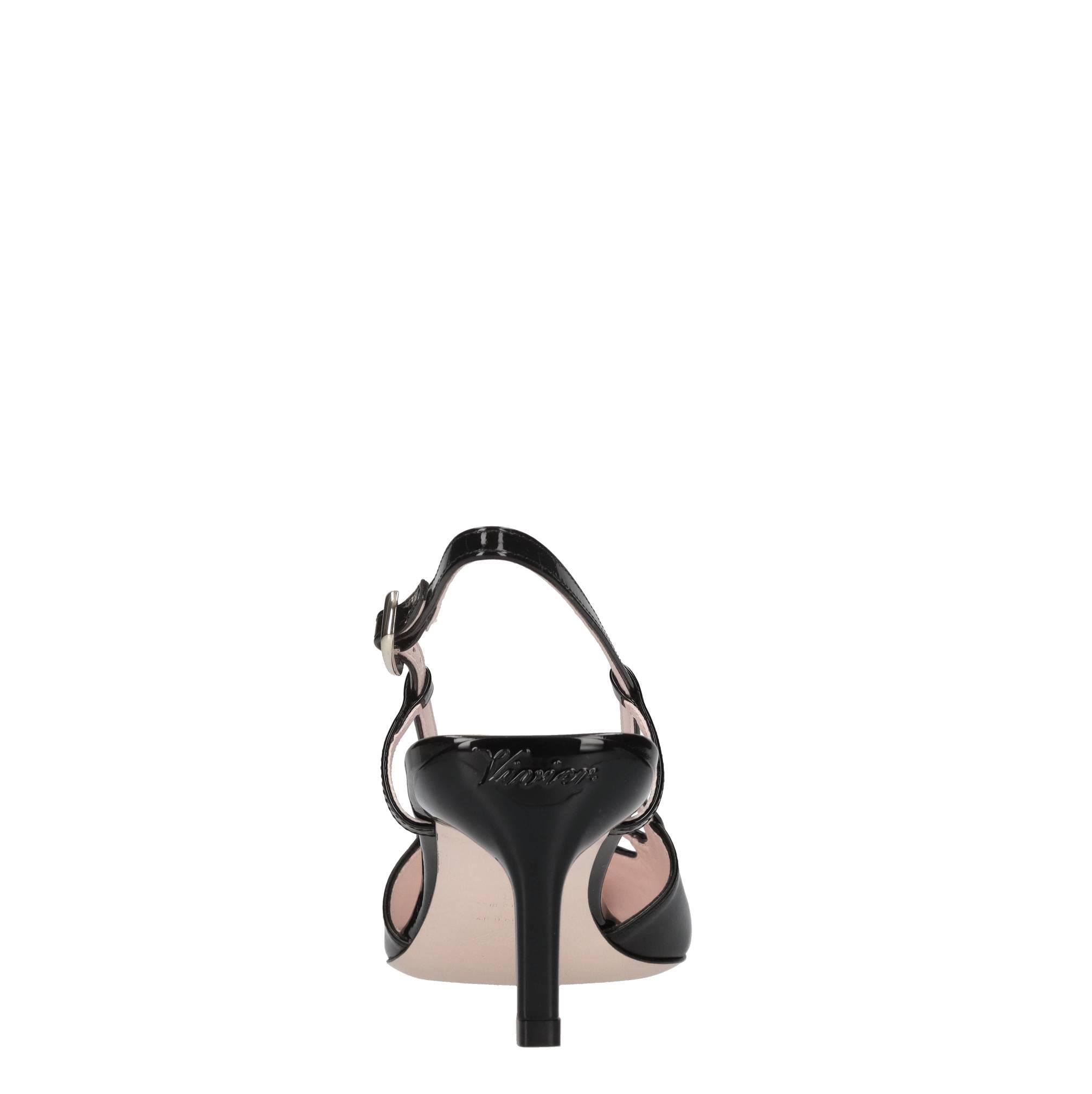 Décolleté slingback in pelle 