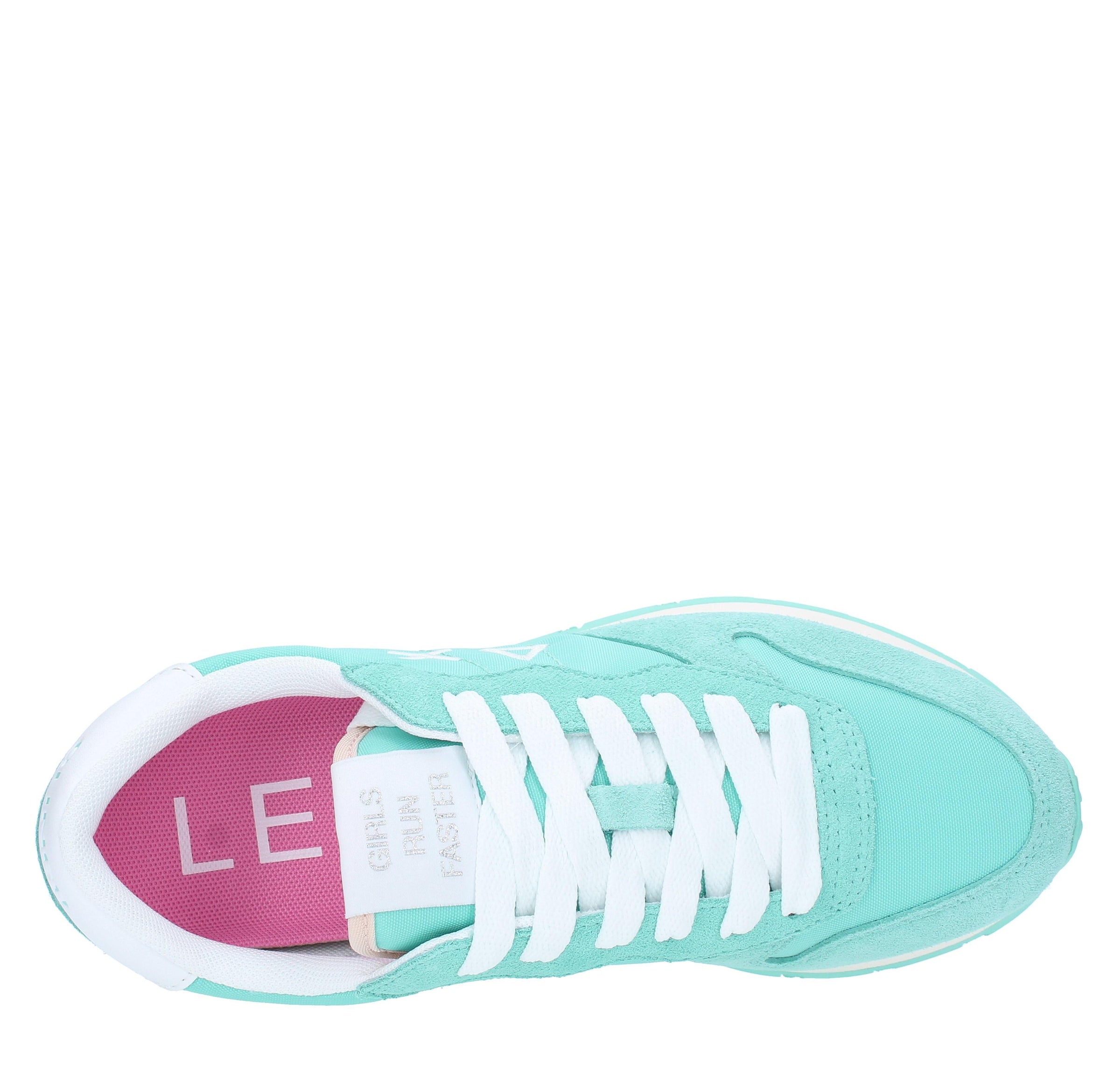 Sneakers in camoscio pelle e tessuto 