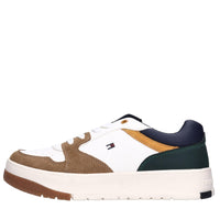 Sneakers in ecopelle e tessuto 