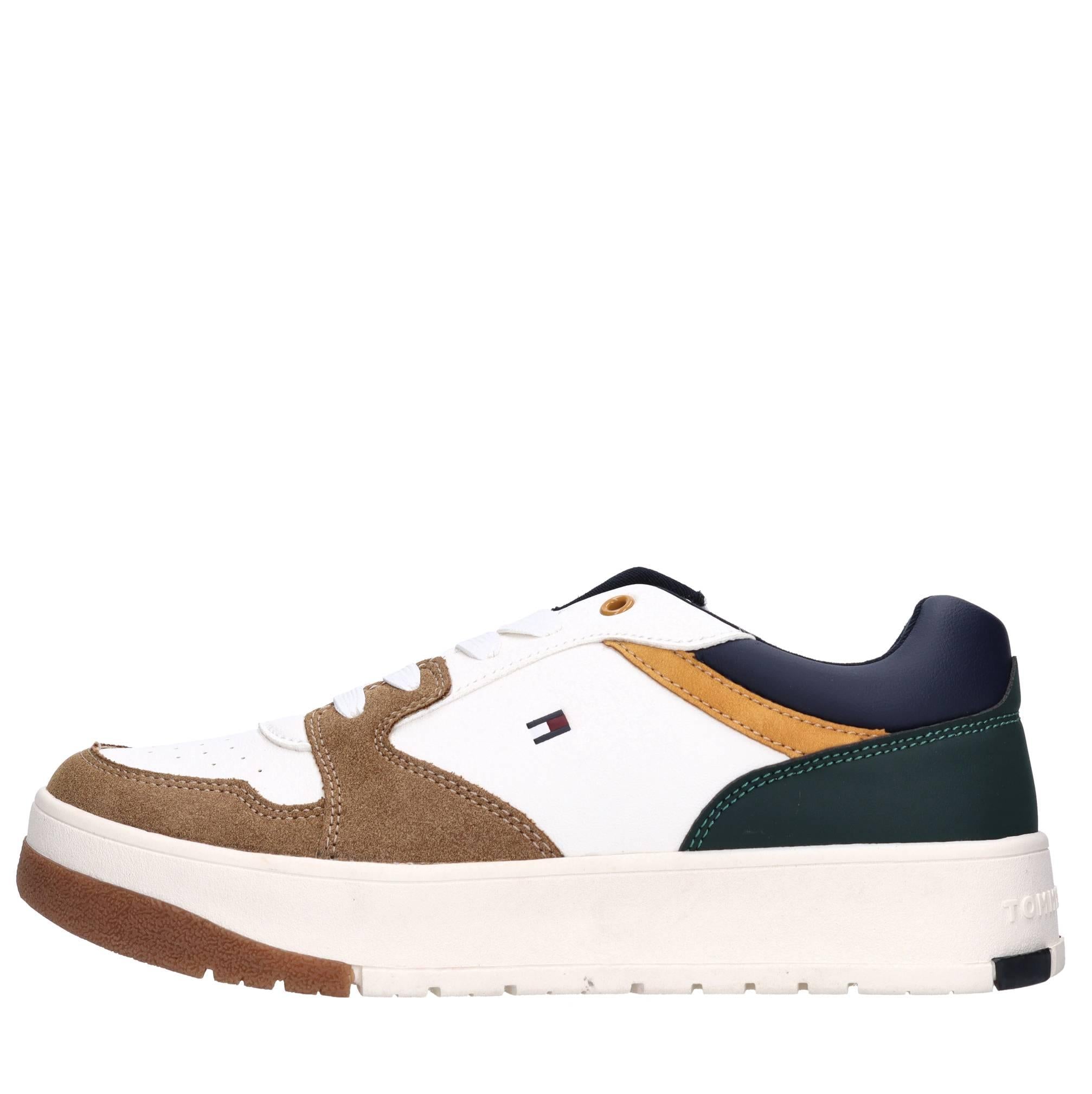 Sneakers in ecopelle e tessuto 