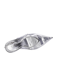 Décolleté slingback in pelle e plexi 