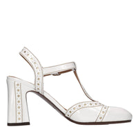 Décolleté slingback in pelle 