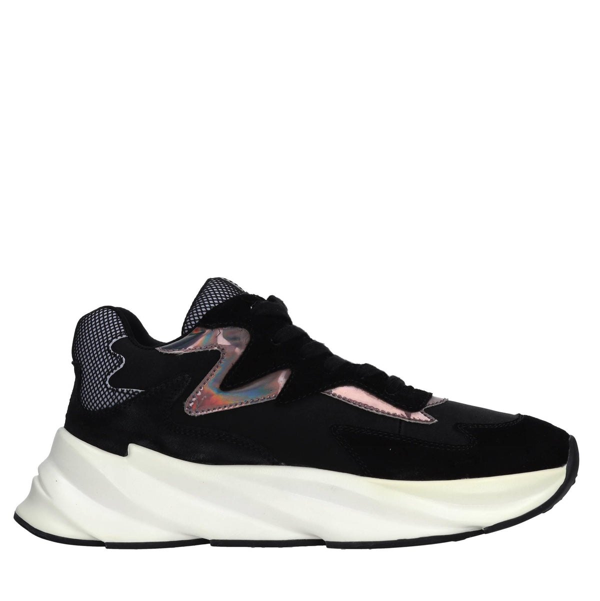Sneakers in pelle tessuto ed ecopelle 