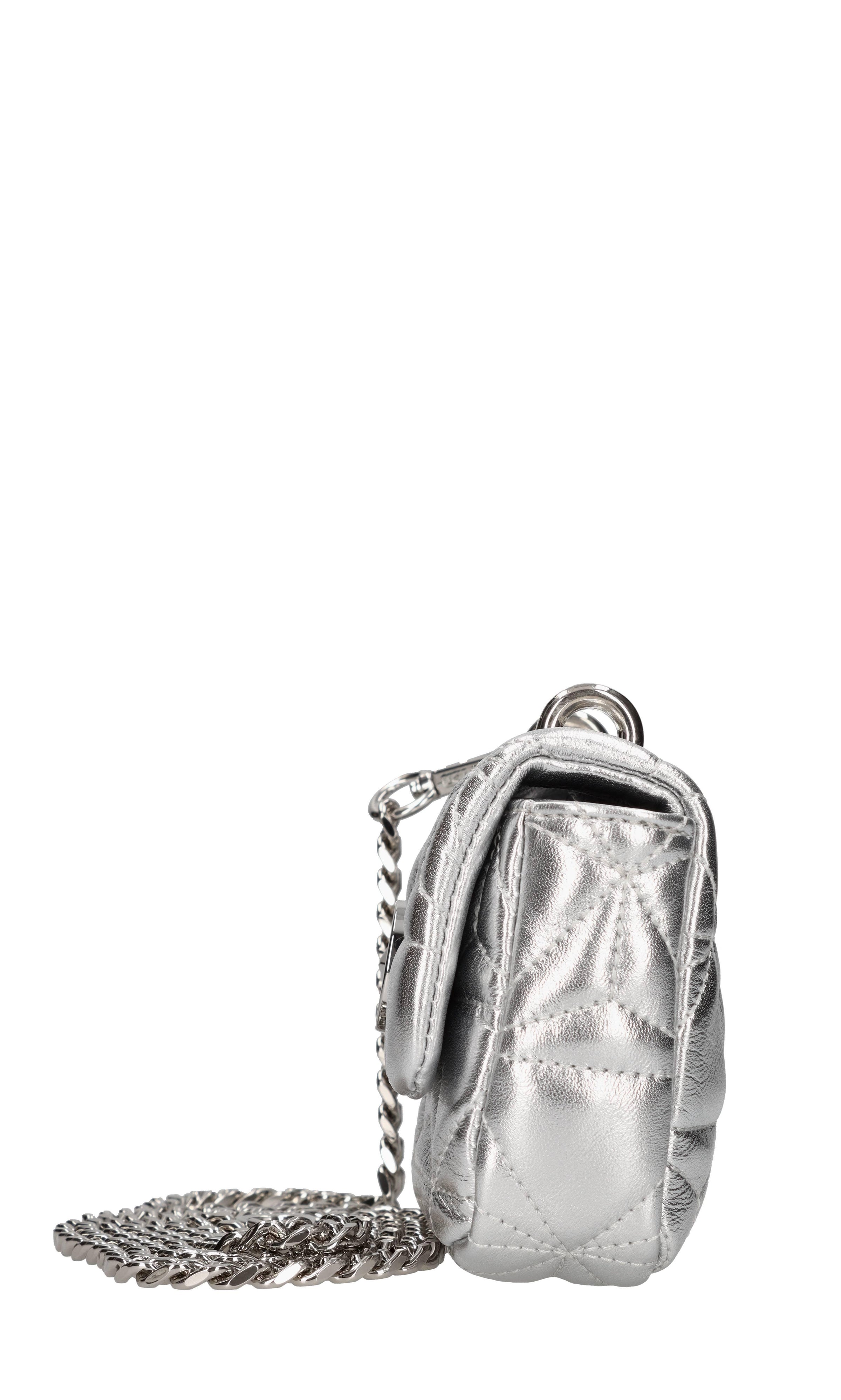Borsa mini in pelle laminata 
