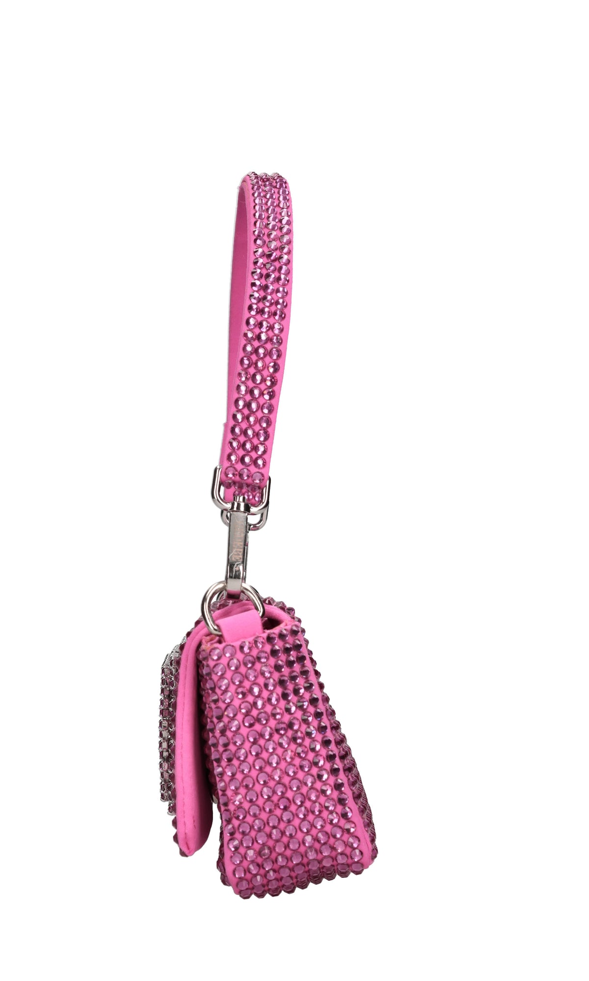 Borsa mini My Love in tessuto e strass 