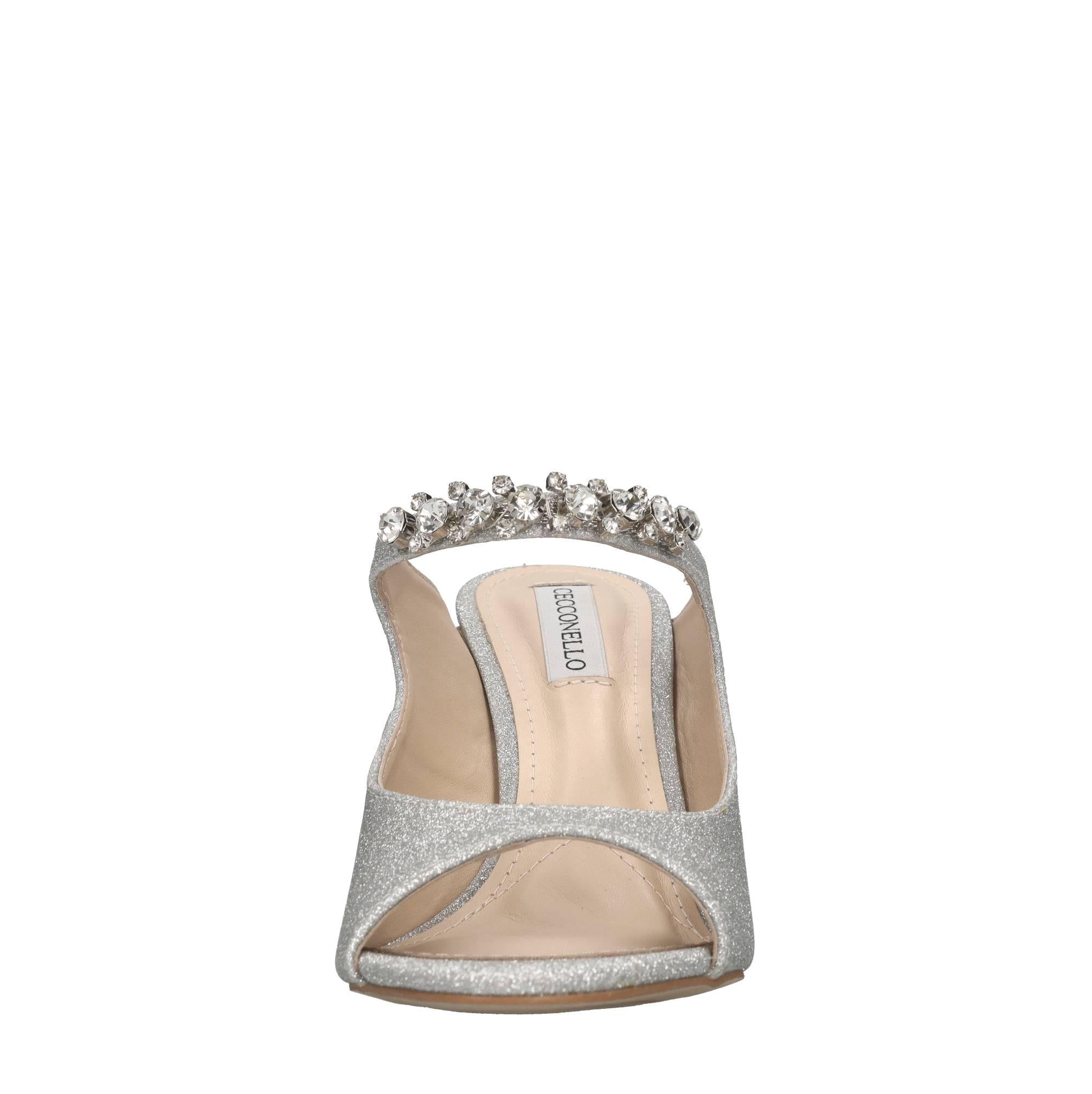 Mules in glitter e applicazioni 