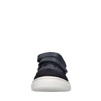 Sneakers in pelle e tessuto 