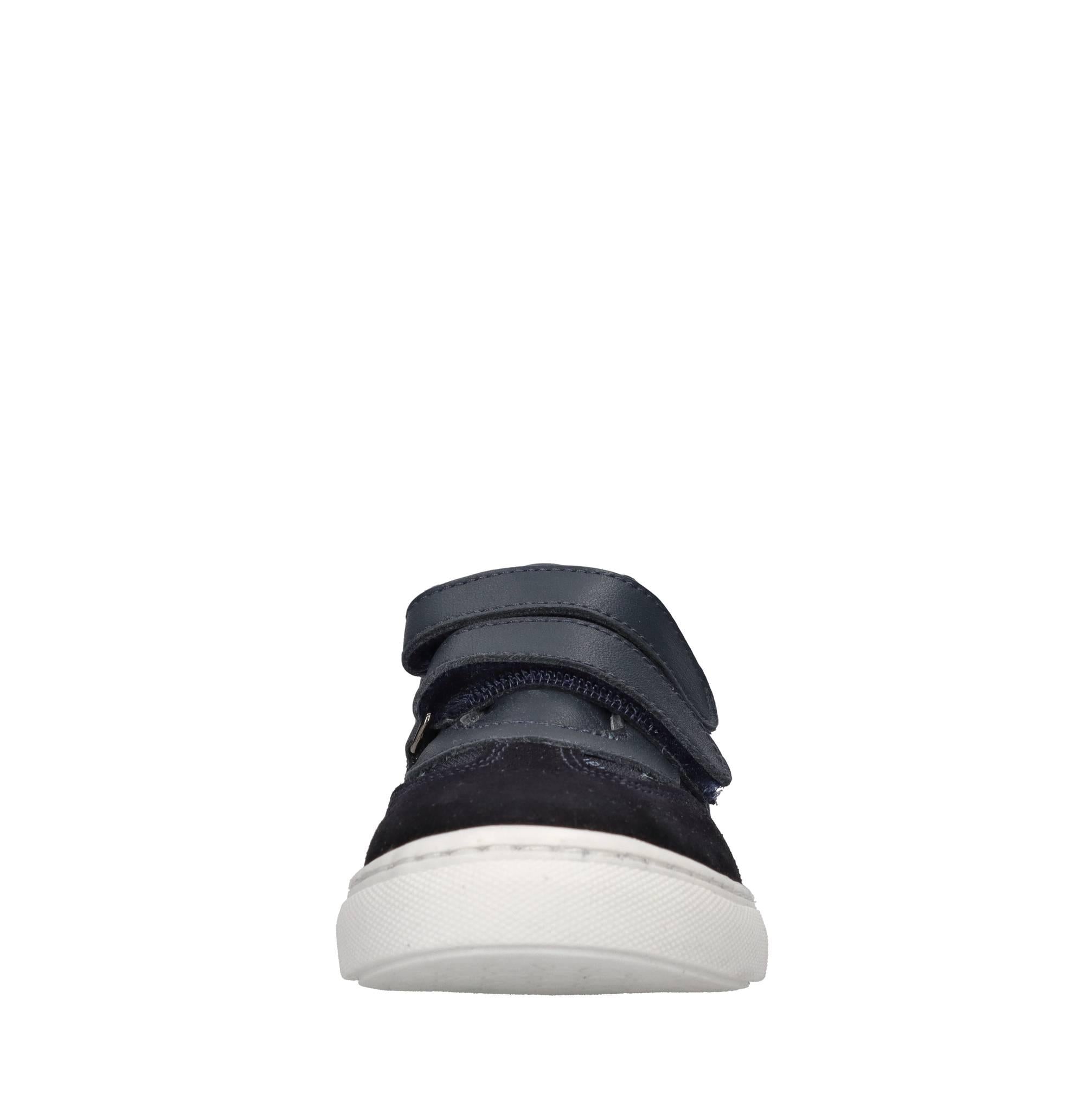 Sneakers in pelle e tessuto 