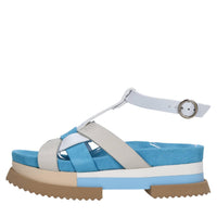 Sandali in pelle e camoscio 