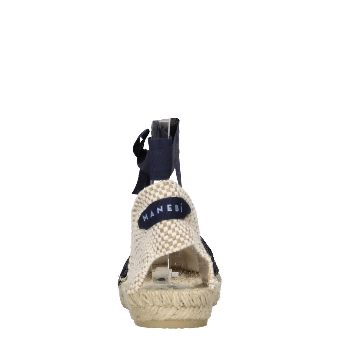 Flat espadrillas in rafia e tessuto 