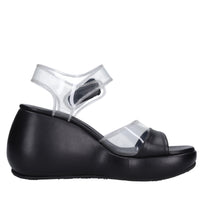 Sandali Zeppa in plexi e pelle 