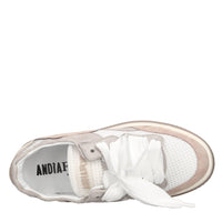 Sneakers in camoscio e tessuto 