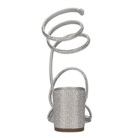 Sandali Cleo in camoscio,raso e strass 