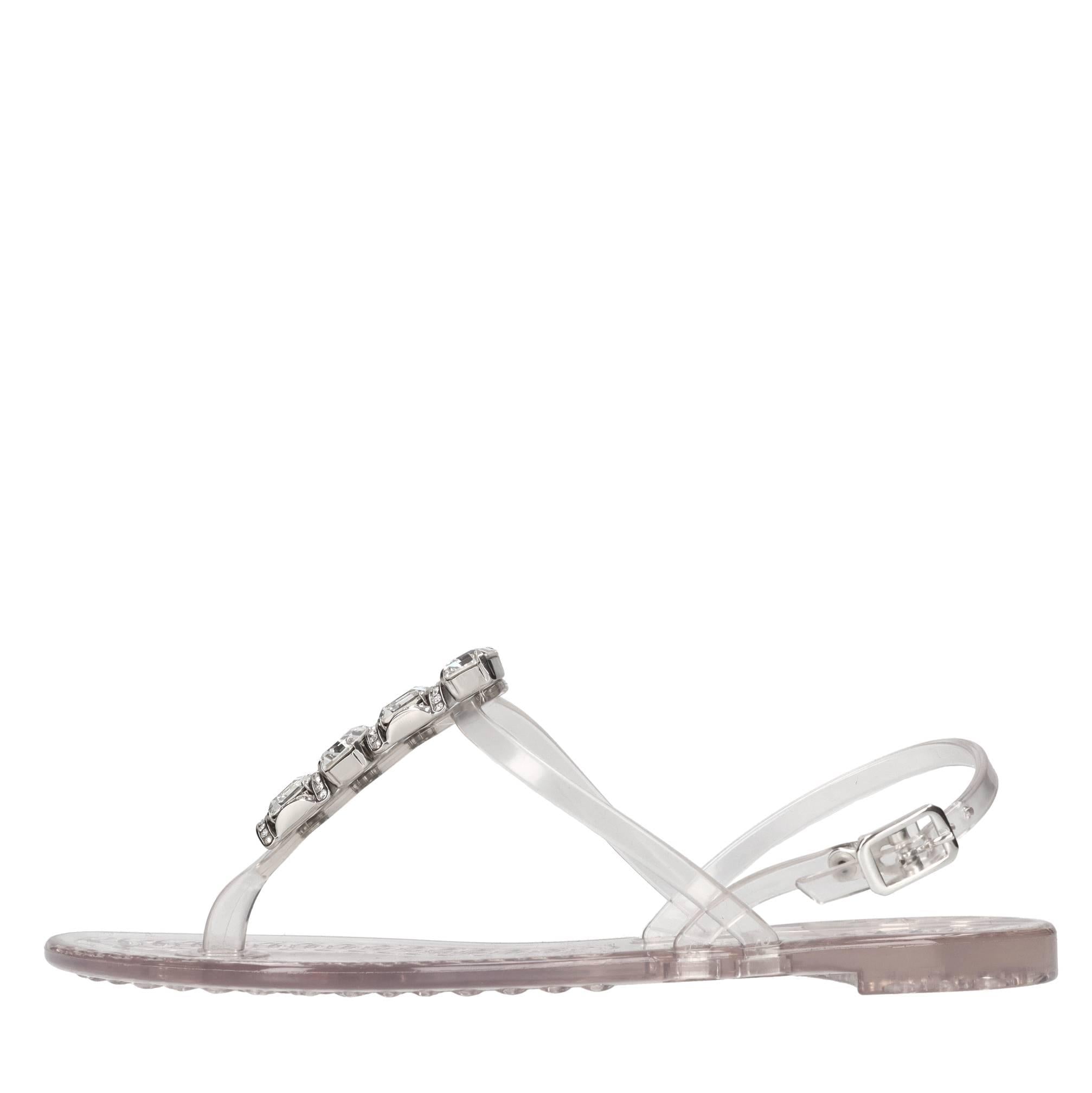 Sandali flat Jelly in PVC  e Swarovski 