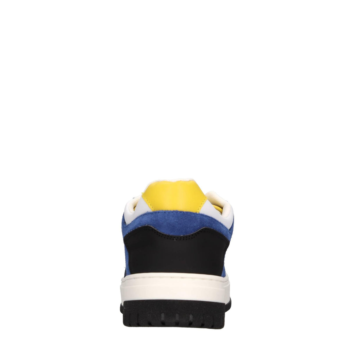 Sneakers in pelle e tessuto 