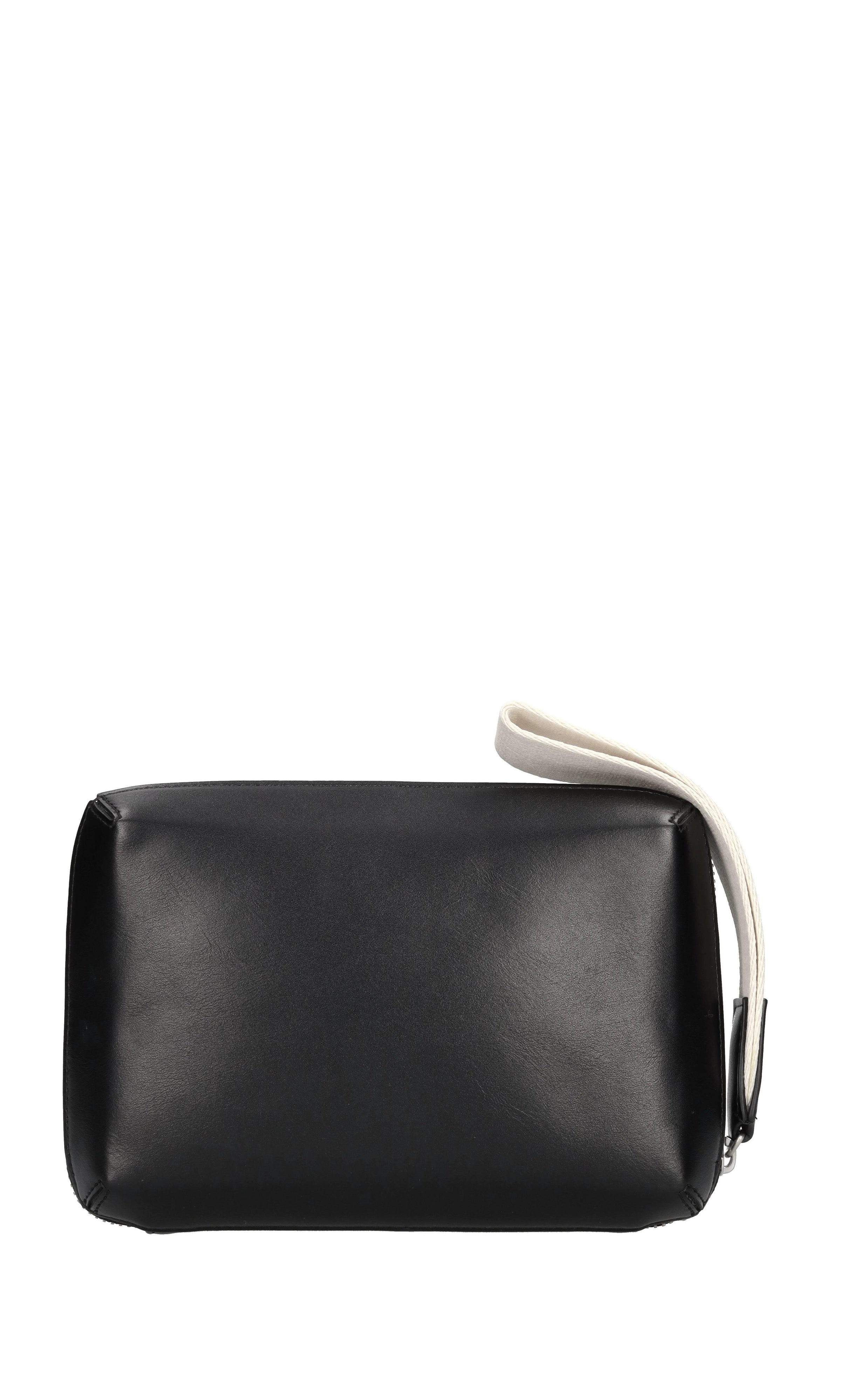 Beauty cases pochette in ecopelle con logo in metallo 