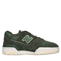 Sneakers in pelle e tessuto 