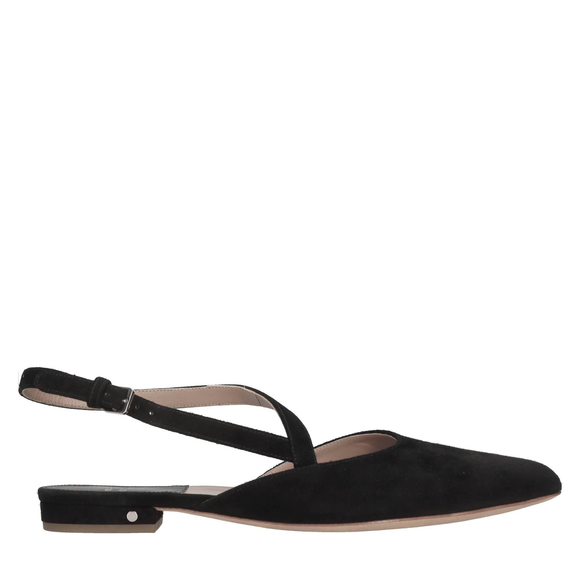 Ballerine slingback Anael in camoscio 