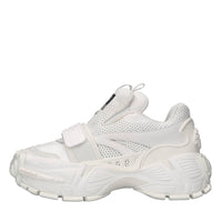 Sneakers in pelle e tessuto 