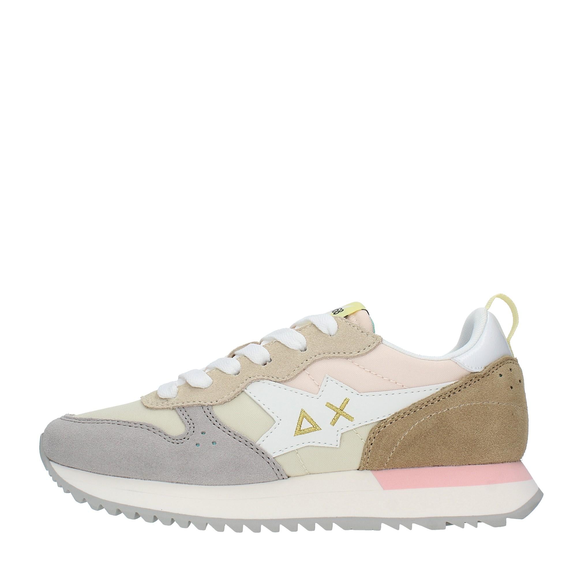 Sneakers in pelle camoscio e tessuto 