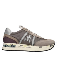 Sneakers in camoscio ecopelle e tessuto 
