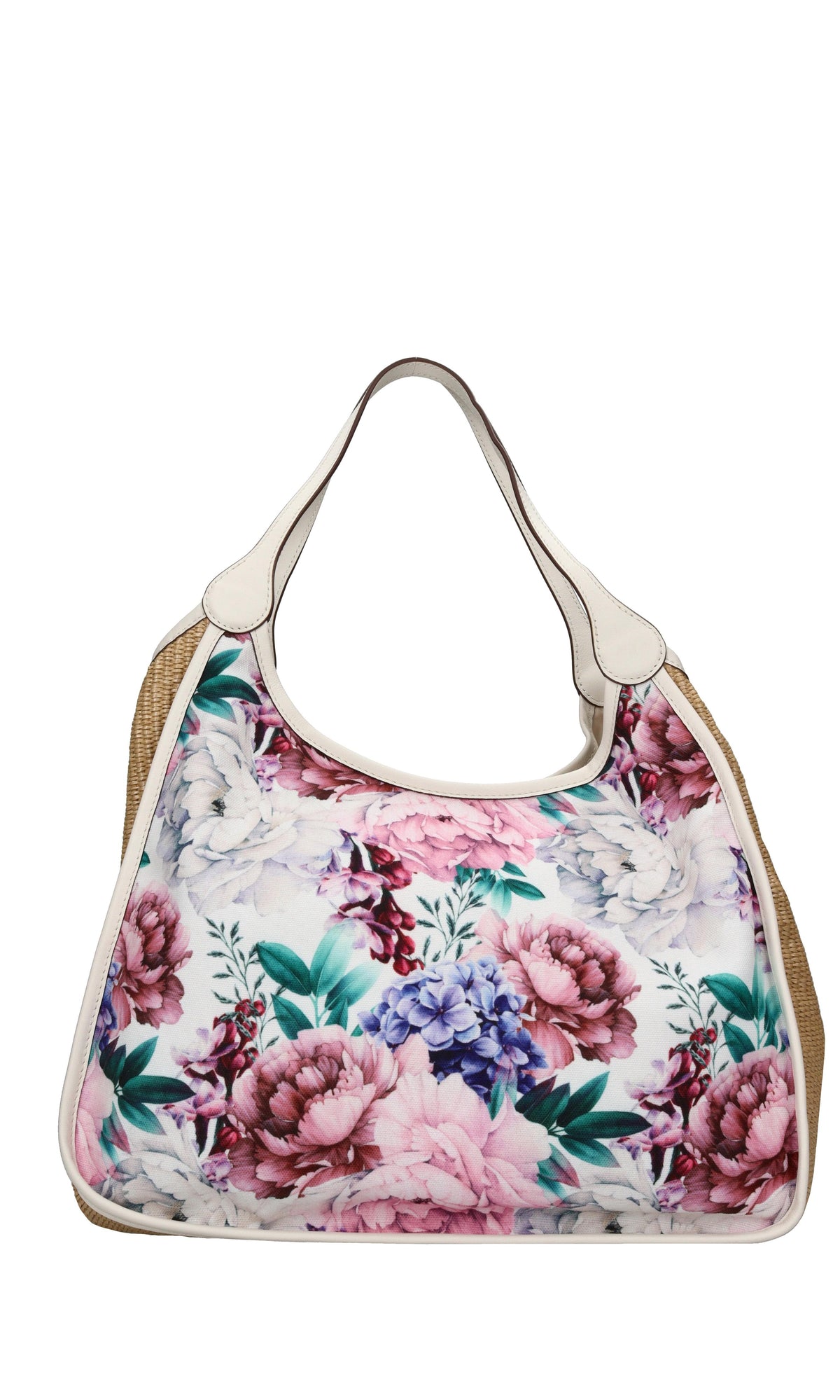 Borsa in tessuto e rafia 