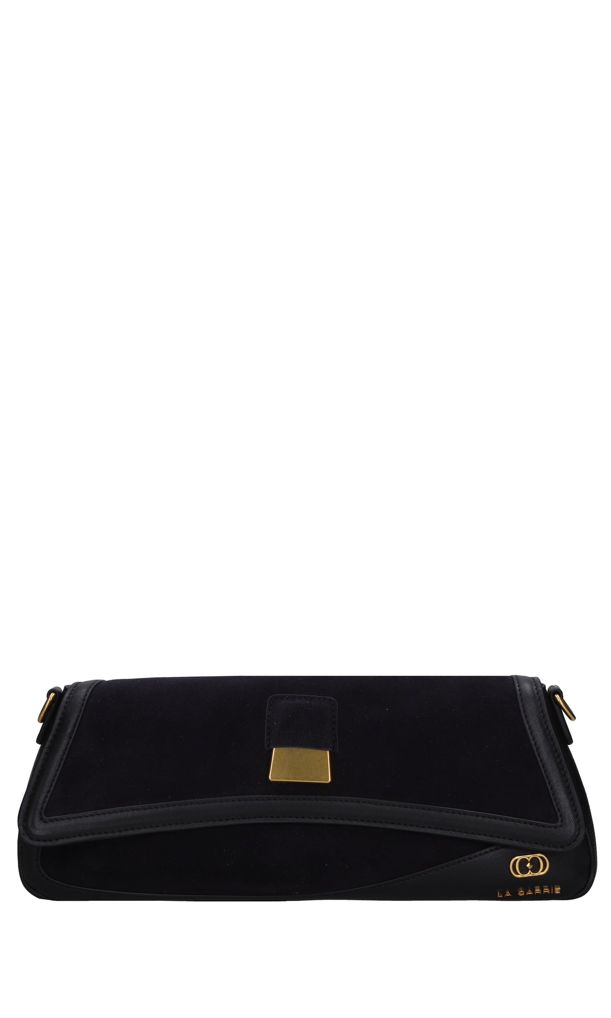 Borsa irregular in pelle e camoscio 