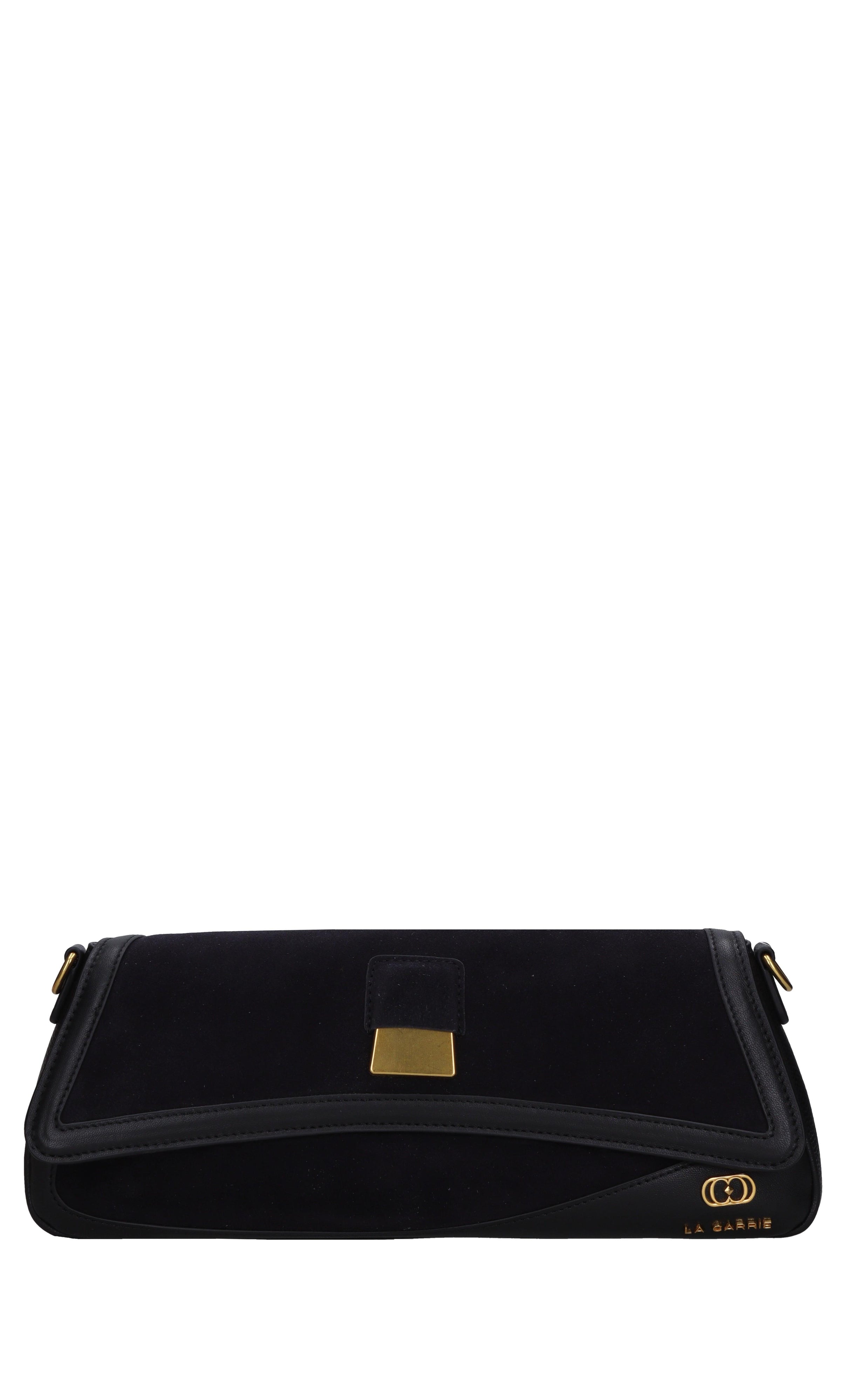 Borsa irregular in pelle e camoscio 