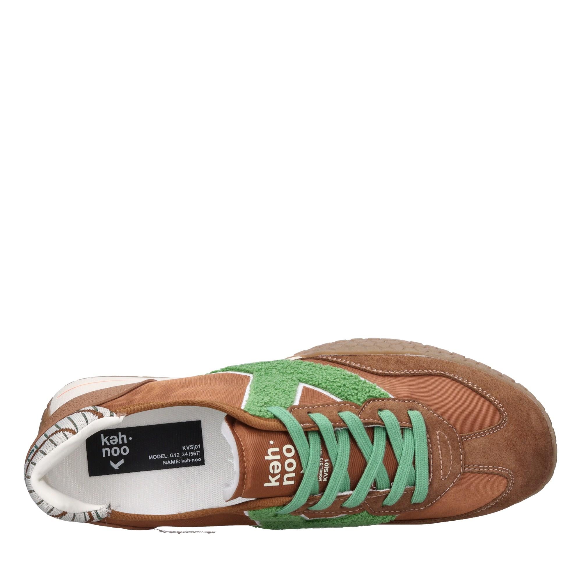 Sneakers in camoscio, tessuto e gomma 