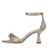 FRANCESCO SACCO Satin and rhinestone sandals