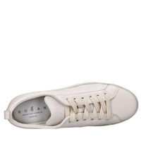 Sneakers in pelle e tessuto 