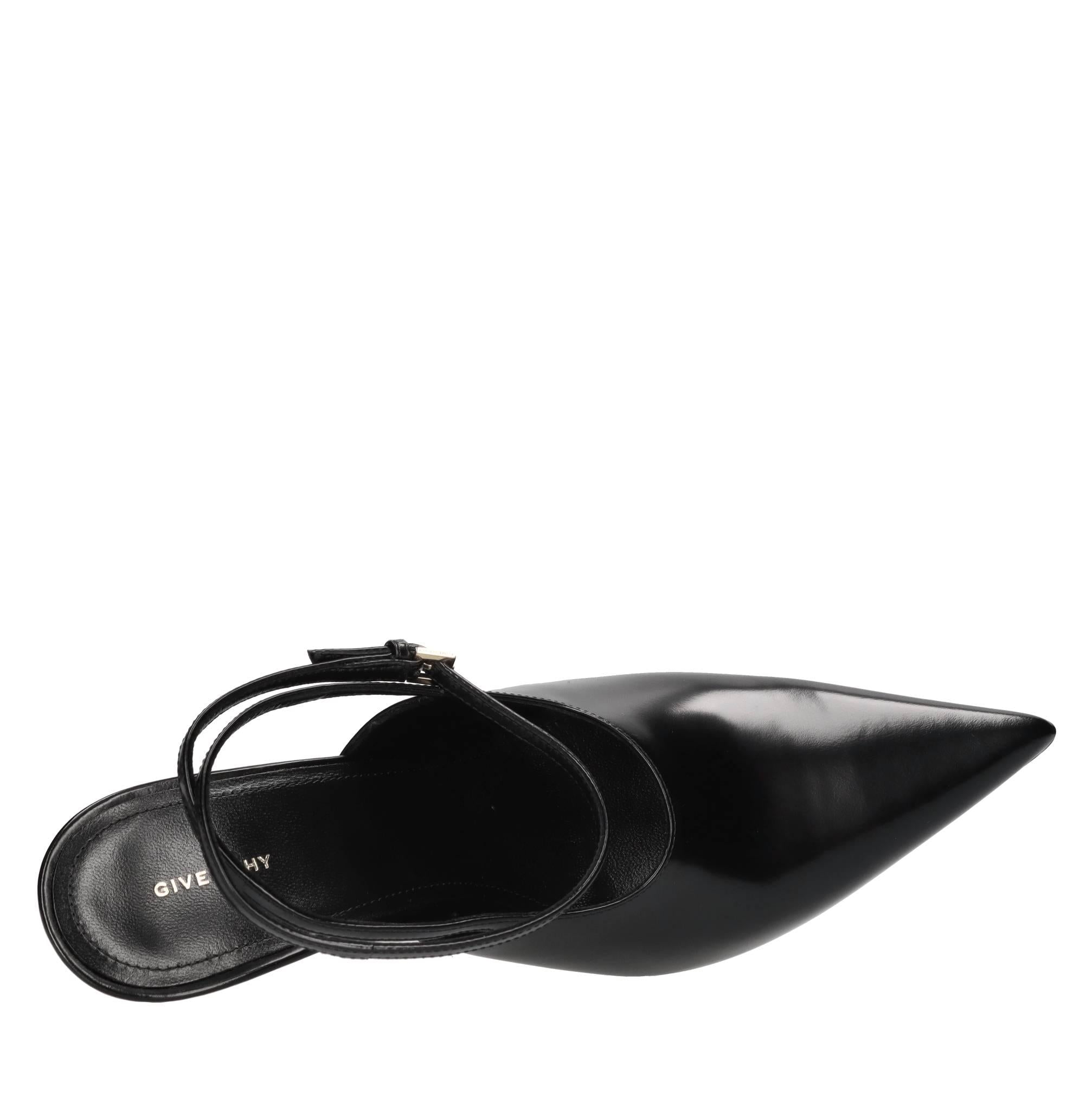 Décolleté slingback in pelle 