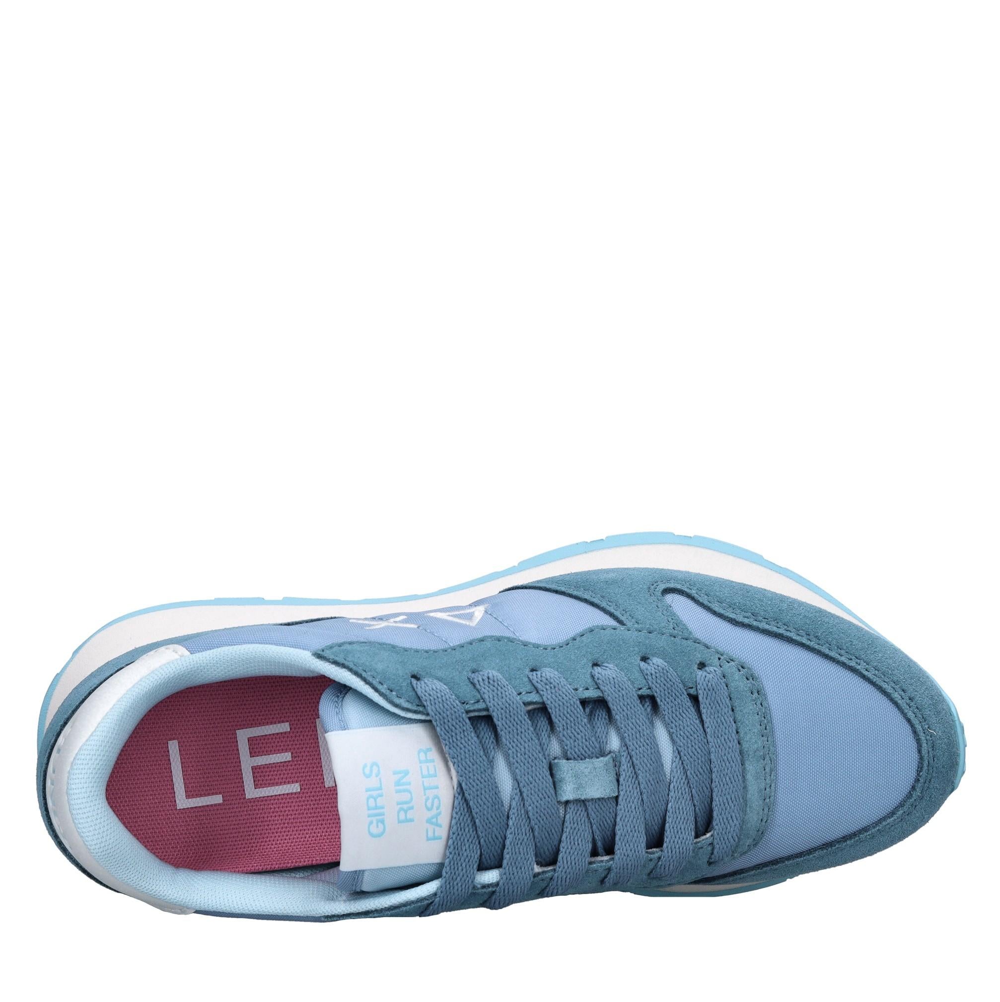 Sneakers in camoscio e tessuto 