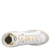 Sneakers in pelle e tessuto 