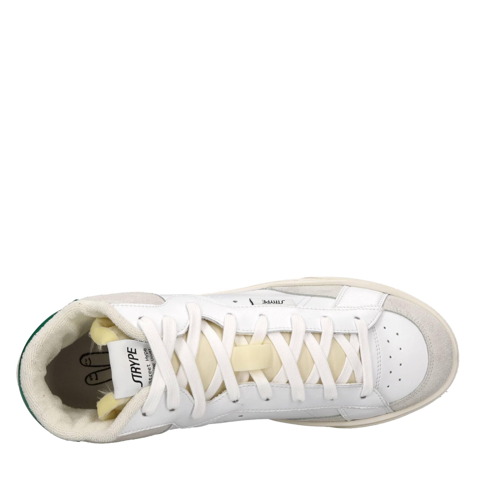 Sneakers in pelle e tessuto 