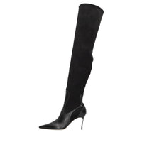Stivali cuissard Superblade in pelle ed ecocamoscio stretch 