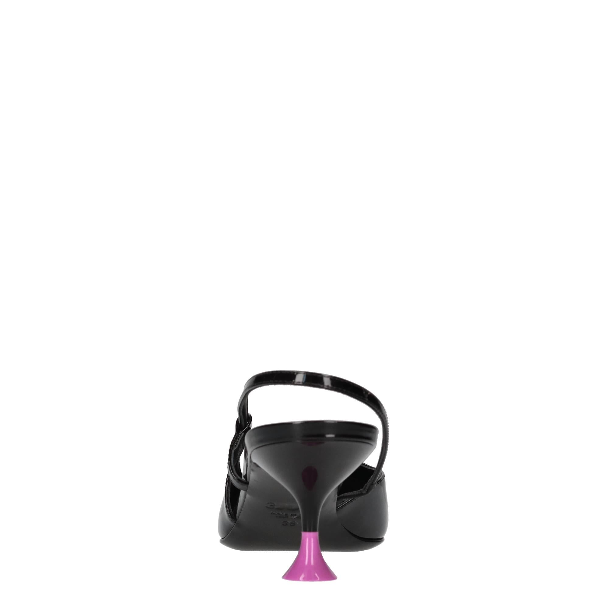 Décolleté slingback in vernice 