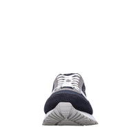 Sneakers in pelle e tessuto 