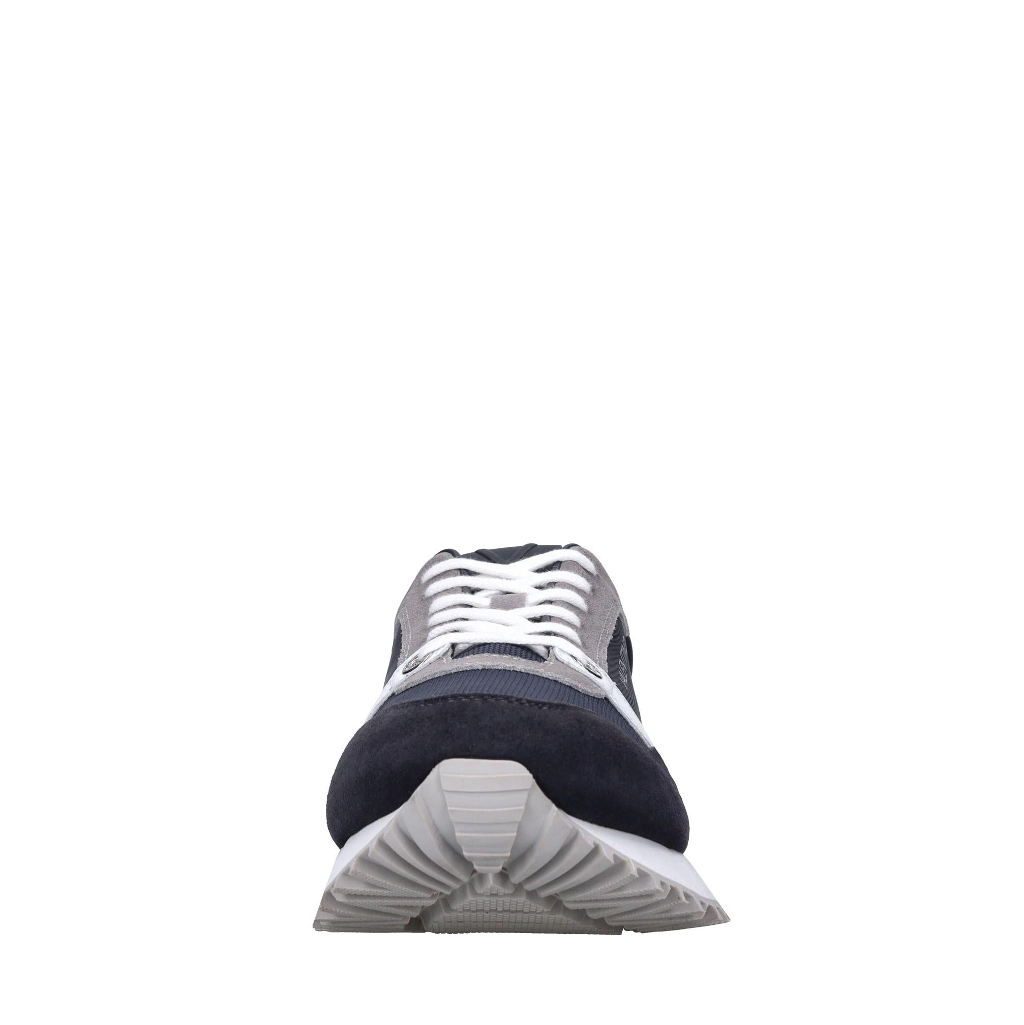 Sneakers in pelle e tessuto 