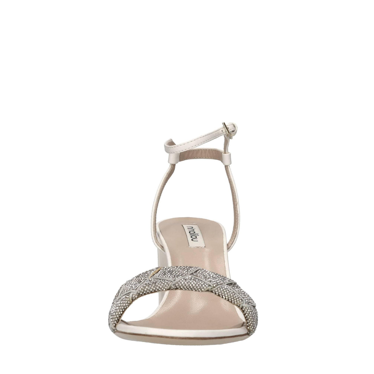 Sandali in pelle e microstrass 