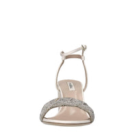Sandali in pelle e microstrass 