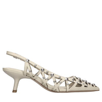 Décolléte slingback  in pelle 