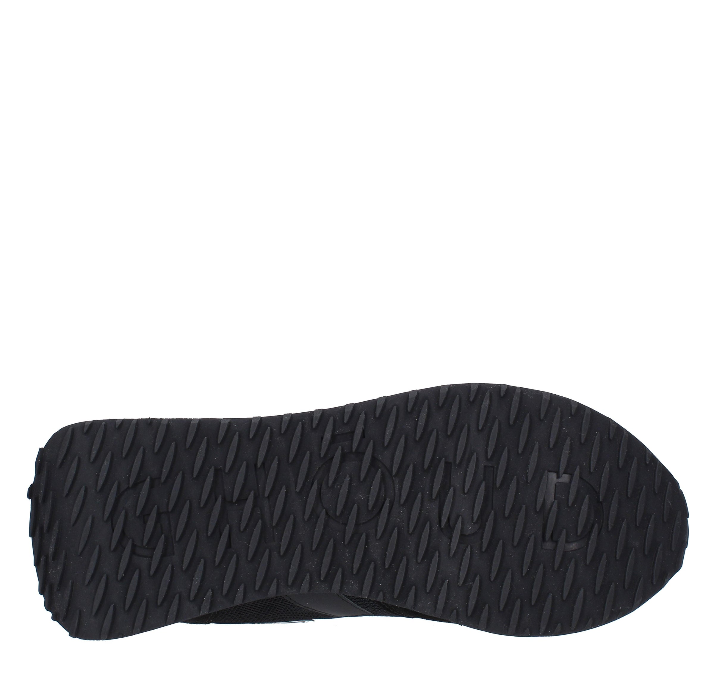 Sneakers in camoscio,tessuto e pelle 